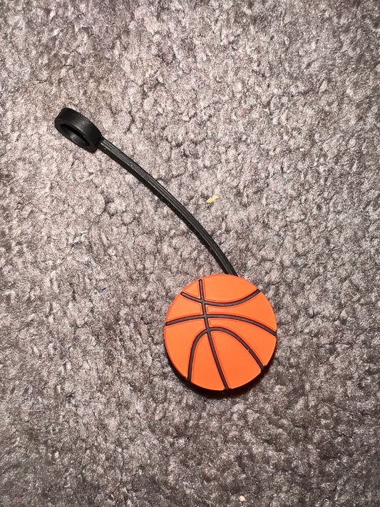 Basketball straw topper