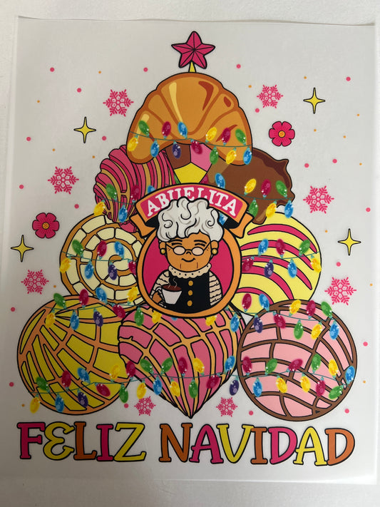 075 feliz navidad dtf transfer