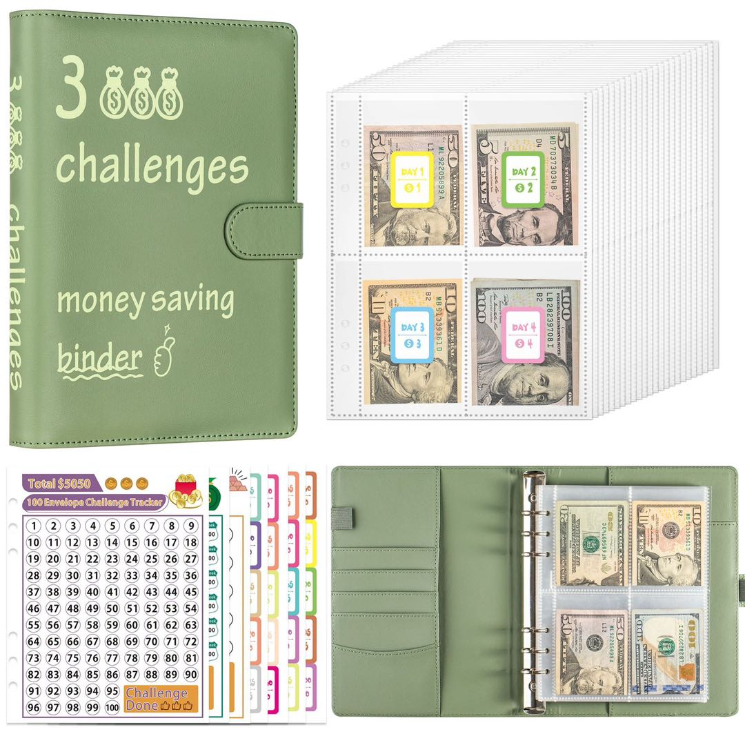 3 Challenges Binder Green