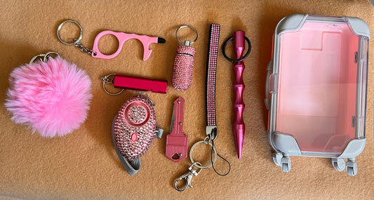 Pink DIY Self Defense keychain