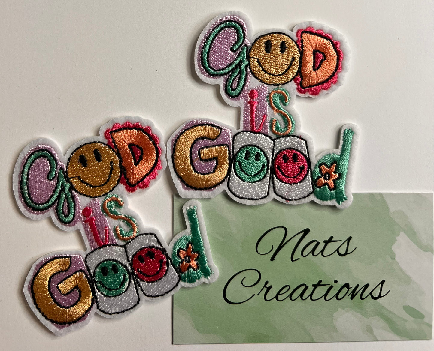 007- God is good chenille patch