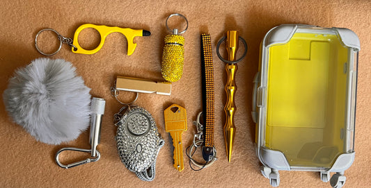 Yellow DIY Self Defense keychain