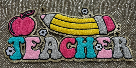 Teacher chenille patch