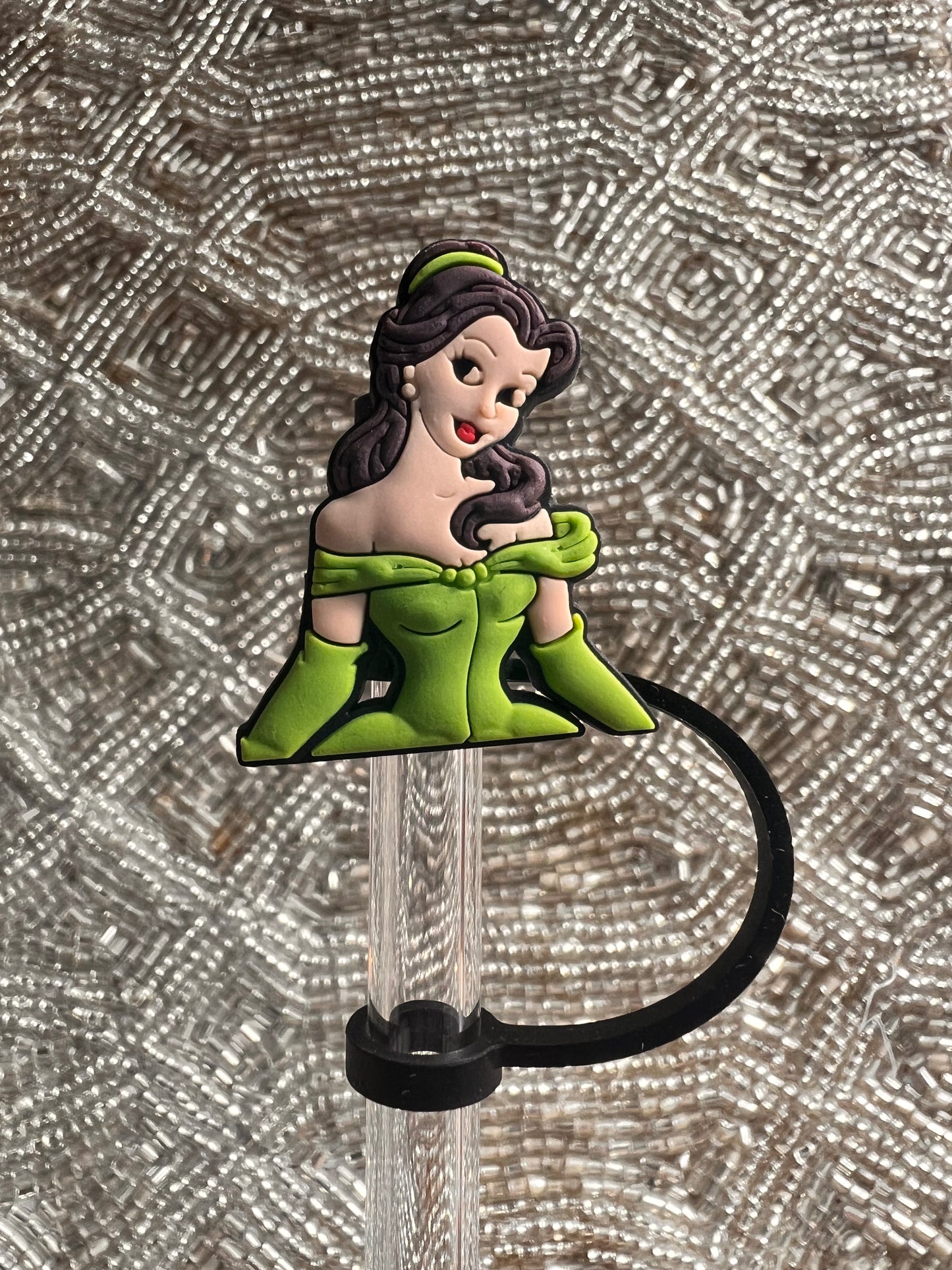 Brunette Princess straw topper