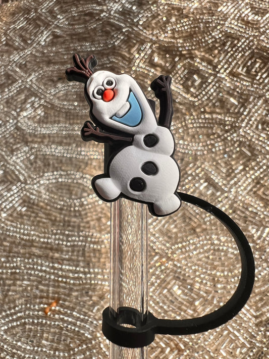 Snowman straw topper