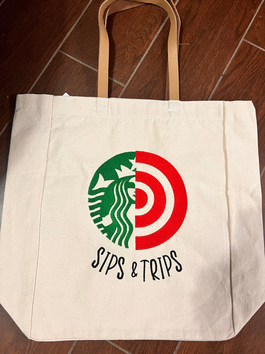 Sips and trips tote