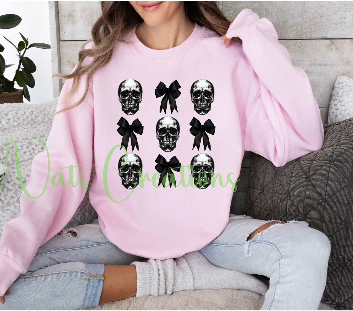 Skulls and Bows Crewneck