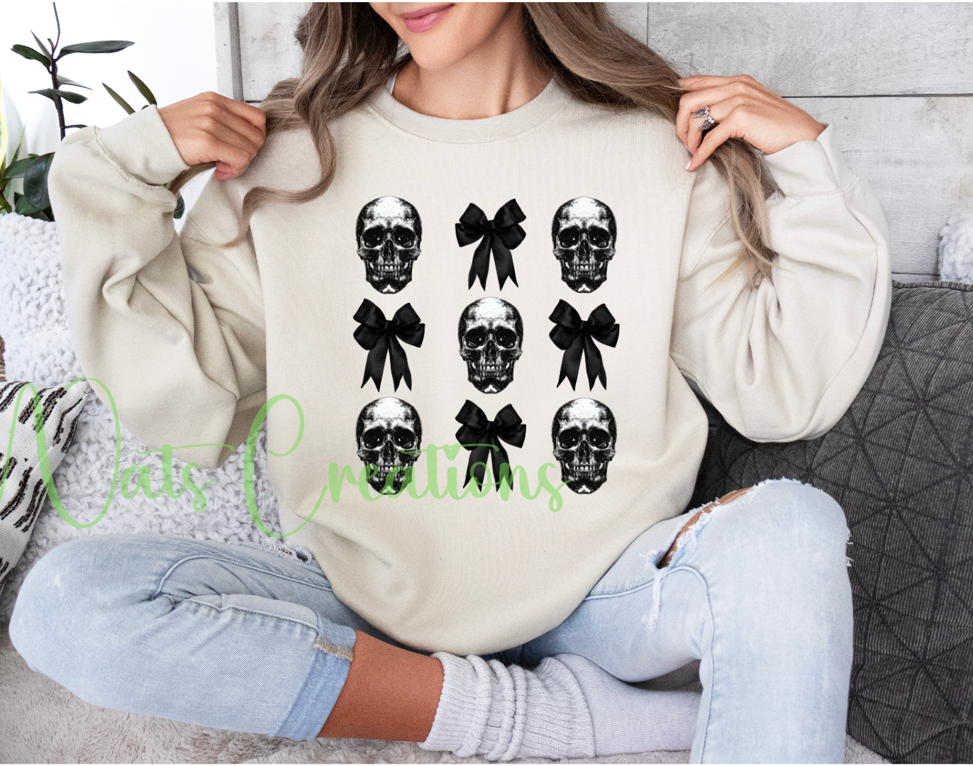 Skulls and Bows Crewneck