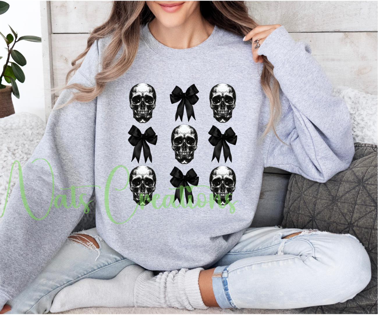 Skulls and Bows Crewneck